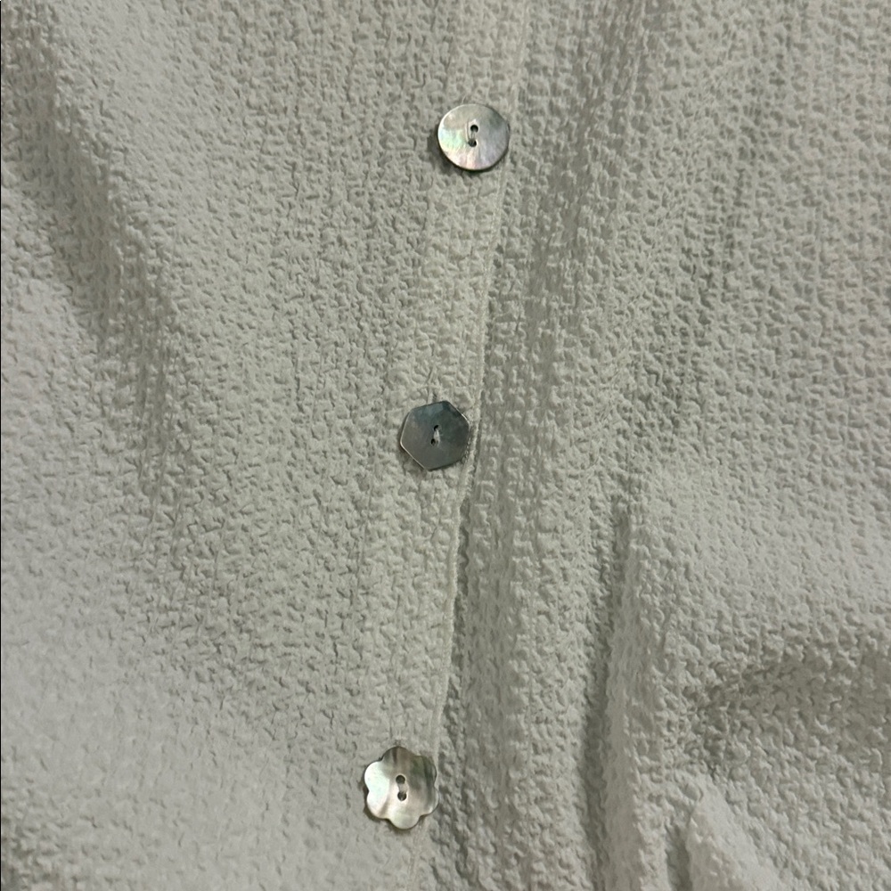 Vikki Vi white Textured Shirt - Picture 5 of 6